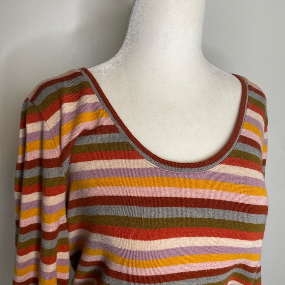 Madewell Puff sleeves Scoop Neck striped Top - Picture 7 of 10